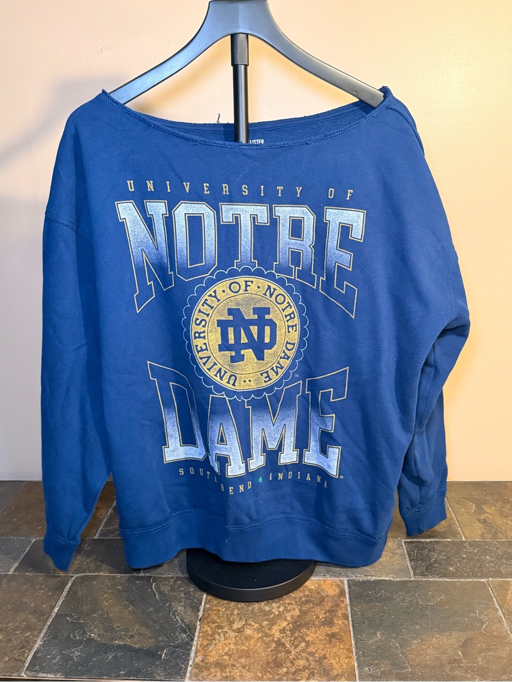 Hollister Royal Blue Notre Dame Graphic Sweatshirt